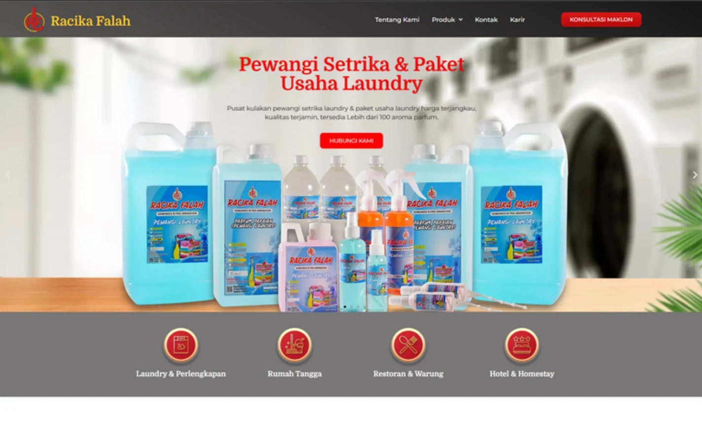 Racika Falah laundry perfume website