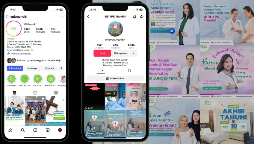 RS YPK Mandiri social media and campaign designs