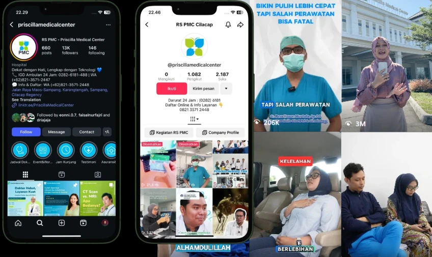 RS PMC Cilacap social media and campaign designs