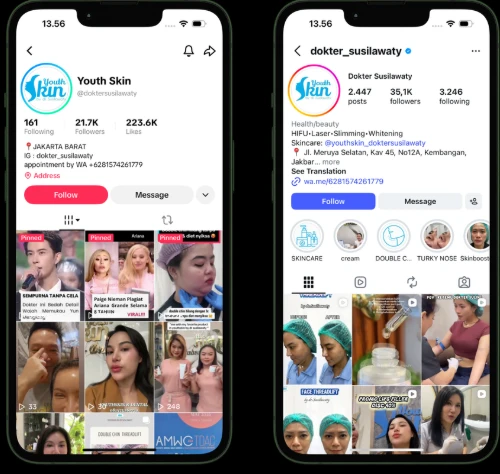 Youthskin by dr. Susilawaty social media and campaign designs